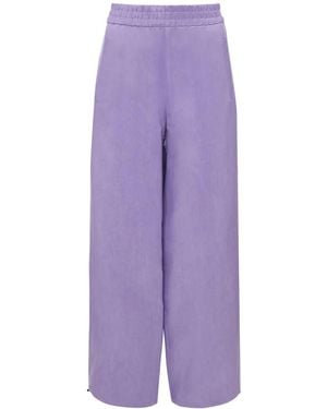 JW Anderson Drawstring-Hem Wide-Leg Trousers - Purple