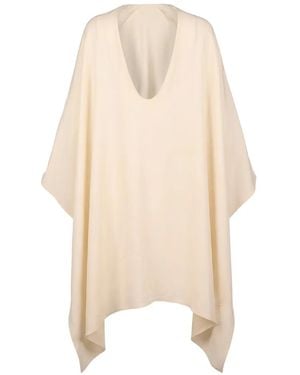 Valentino Garavani V-Neck Cape - Natural