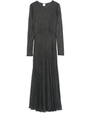 Marella Lace Long-Sleeve Midi Dress - Grey