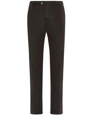 Kiton Button-Up Straight-Leg Trousers - Black