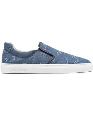 Jacob Cohen Sneakers Con Ricamo - Blu