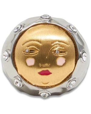 Bimba Y Lola Decorative-Face Ring - Metallic