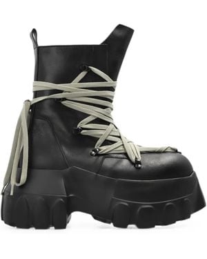 Rick Owens Megalace Lace-Up Boots - Black