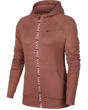 Nike Pro Warm Full-Zip Hoodie - Red