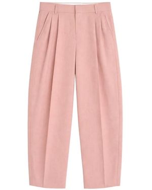 A PAPER KID Pleated Tapered Trousers - Pink