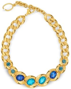 Oscar de la Renta Framed Oval Necklace - Metallic