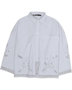 Bimba Y Lola Lace Floral Shirt - White