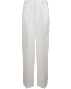Lisa Yang Pleated Wide-Leg Pants - White