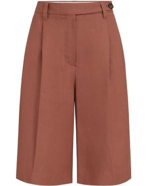 Brunello Cucinelli Monili-Detail Concealed-Fastening Shorts - Red