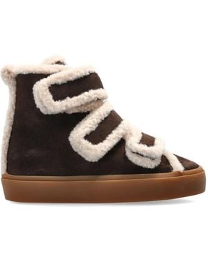 Inuikii Touch-Strap High-Top Trainers - Brown