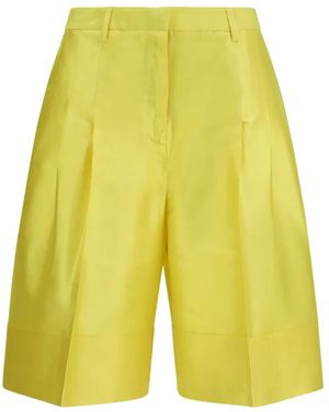 Sara Roka Charlee Pleated Shorts - Yellow