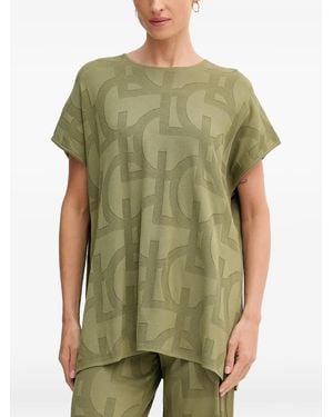 Lola Casademunt Logo-Jacquard Short-Sleeve T-Shirt - Green