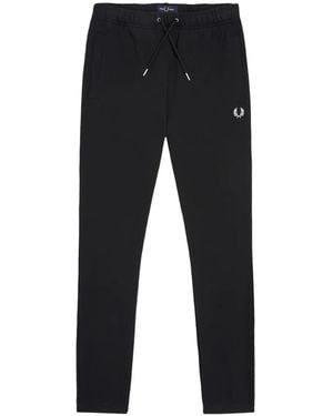 Fred Perry Logo-Embroidered Drawstring Track Trousers - Black