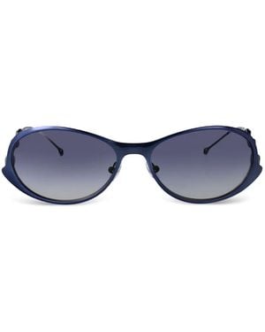 DIESEL Gafas de sol con montura oval - Azul