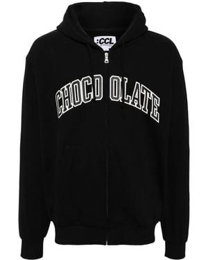 Chocoolate Logo-Printed Hooded Jacket - Black