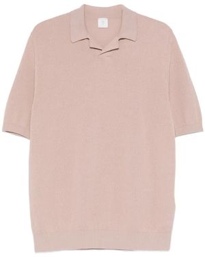 Eleventy Collared Short-Sleeve T-Shirt - Pink