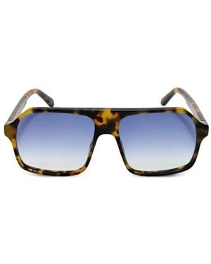 Palm Angels Tortoiseshell-Effect Sunglasses - Blue