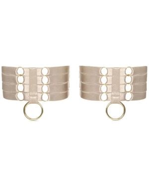 Bordelle Bondage Webbed Garter - White