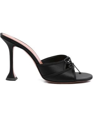 AMINA MUADDI Eleonora Bow Sandals - Black