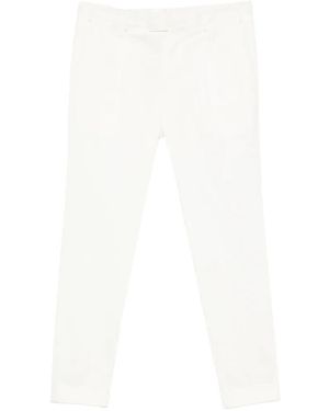 PT Torino Pleated Turn-Up Trousers - White