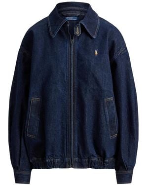 Polo Ralph Lauren Woven-Bomber-Jacket - Blue