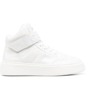 Ganni Sneakers Alte Con Strappo - Bianco