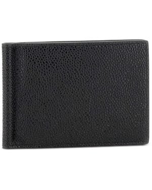 Thom Browne Leather Credit Card Case - Black