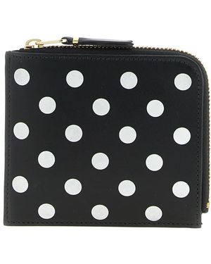 Comme des Garçons Polka Dot Printed Wallet - Schwarz