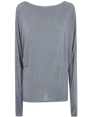 Uma Wang T-Shirt A Maniche Lunghe Con Nodo - Grigio