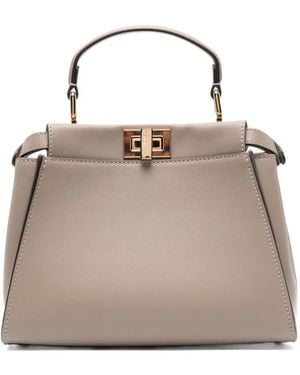 Fendi Peekaboo Mini Tote Bag - Natural