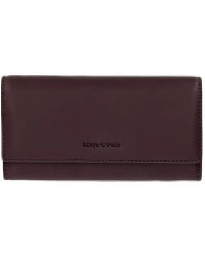 Marc O' Polo Logo-Debossed Leather Wallet - Purple