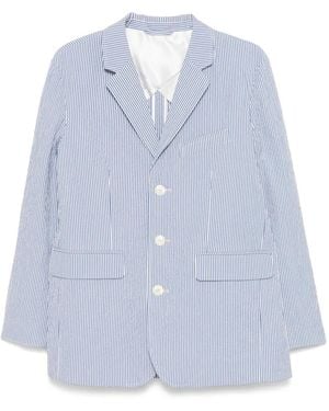 Bode Club Striped Blazer - Blue