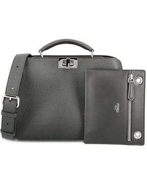 Fendi Small Peekaboo Iseeu Tote Bag - Gray