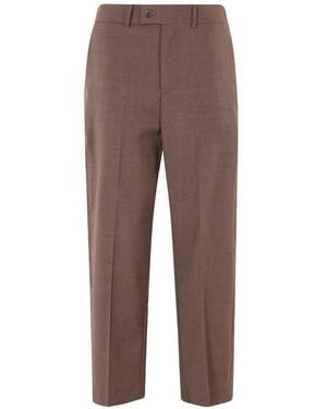 Erika Cavallini Semi Couture Alfio Pressed-Crease Tailored Trousers - Brown