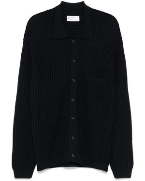 Universal Works Cardigan mit klassischem Kragen - Schwarz
