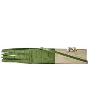 Jacquemus The Poireau Leather Clutch Bag - Green