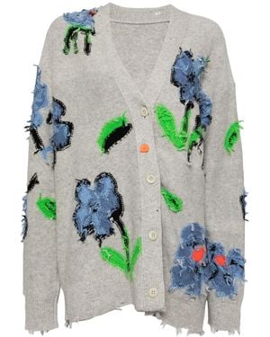 JNBY Floral Pattern Cardigan - Gray