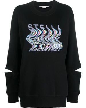 Stella McCartney Sudadera oversize con logo - Negro