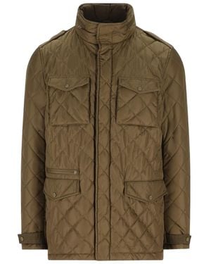 Herno Quilted High-Neck Field Jacket - Green
