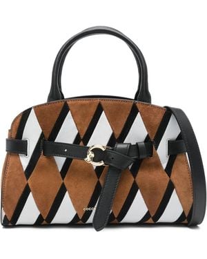 Coccinelle Sac Cabas À Boucle Et Motif De Losanges - Noir