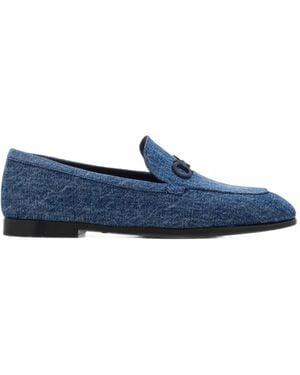 Ferragamo Gancini Ornament Loafers - Blue
