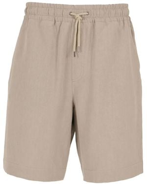 Giorgio Armani Linen Bermuda Shorts - Natural