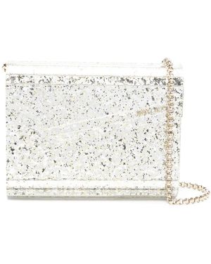 Jimmy Choo Bolso De Mano Candy Con Purpurina - Blanco