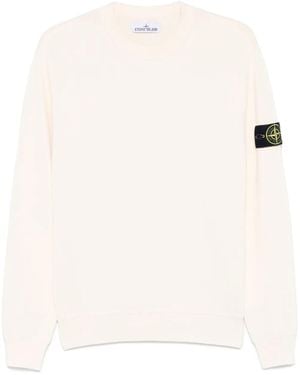 Stone Island Felpa Con Applicazione Compass - Neutro