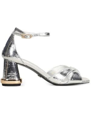 GOLD&ROUGE Cake Crinkled-Effect Sandals - White