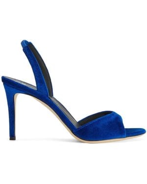 Giuseppe Zanotti Lilibeth Velvet Sling-Back Sandals - Blue