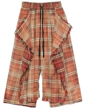 R13 Pantalon À Coutures Effilochées - Red