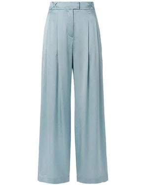 Semicouture Pantalon Ample À Design Plissé - Blue