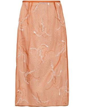 スカート PRADA Copper Organza Skirt Prada Copper Organza Skirt in Orange | Lyst