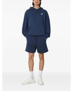 Alpha Industries Logo-Patch Drawstring-Fastening Shorts - Blue